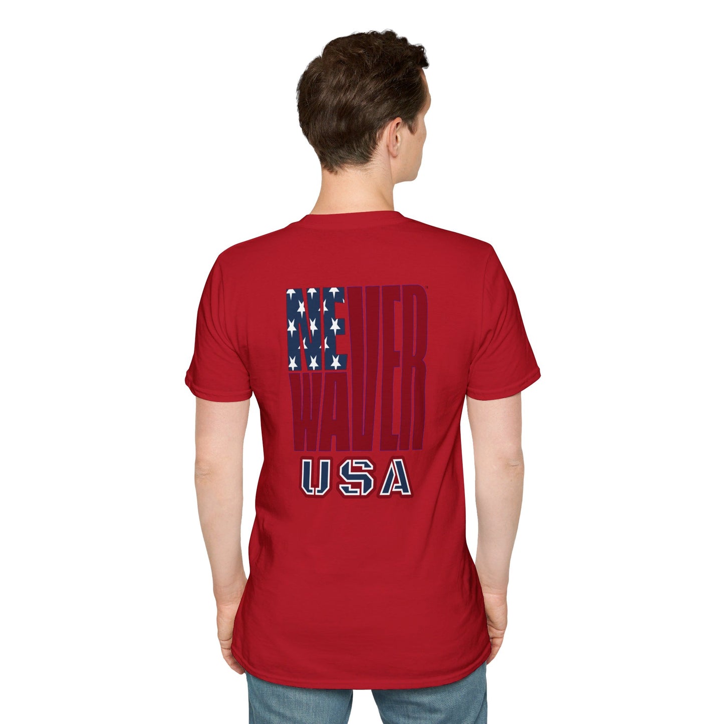 Never Waver USA Unisex Softstyle T-Shirt