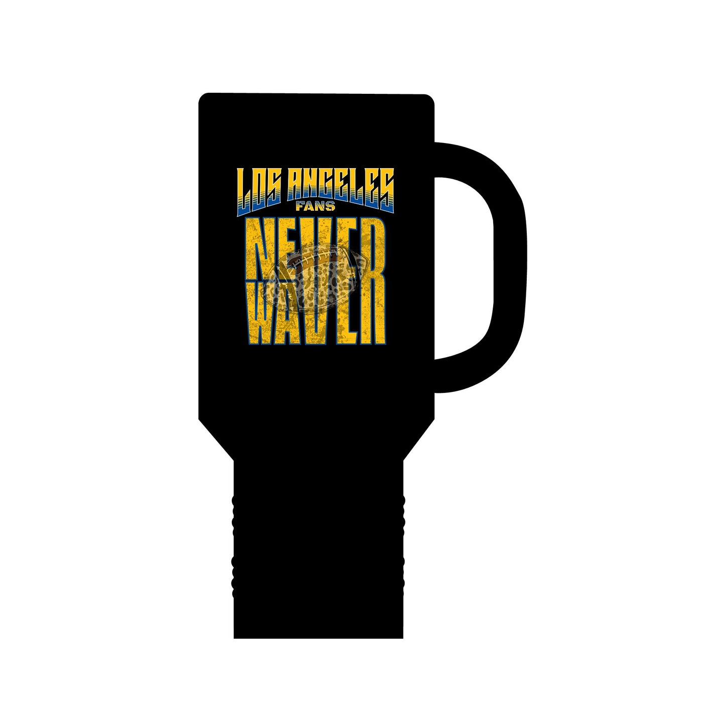 Los Angeles Fans Never Waver W-Leopard Football Insulated Travel Mug, 40oz