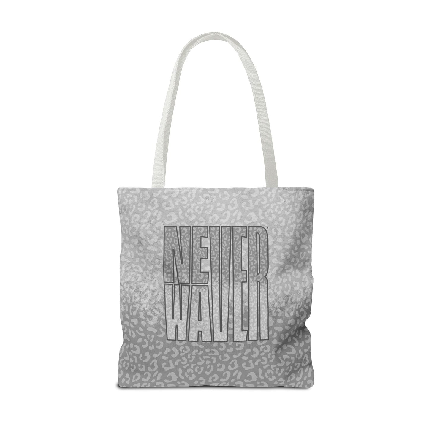 Never Waver Mamma Gray Leopard Tote Bag (AOP)