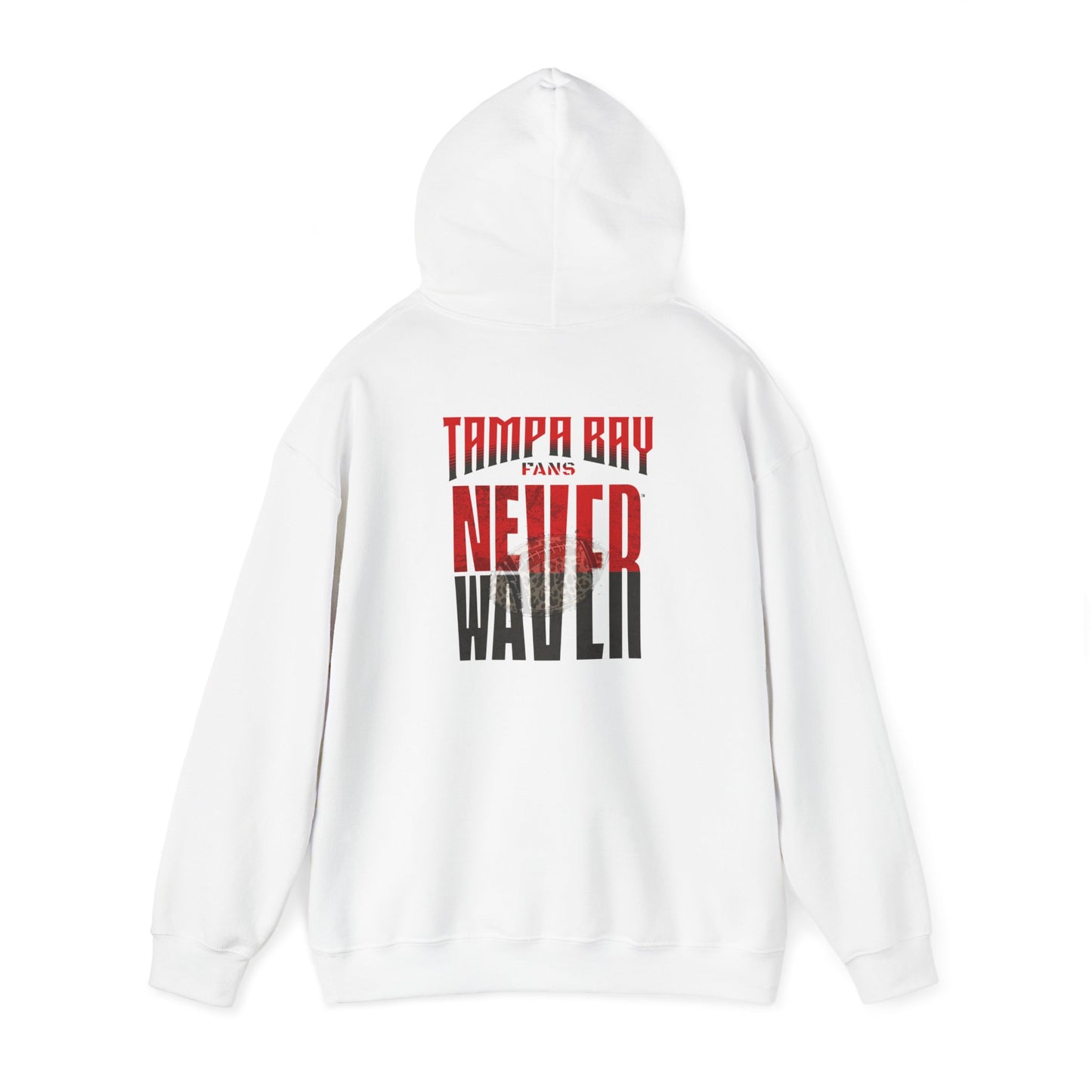 Tampa Bay Fans Never Waver W-Leopard Football Unisex Heavy Blend™ Hooded Sweatshirt