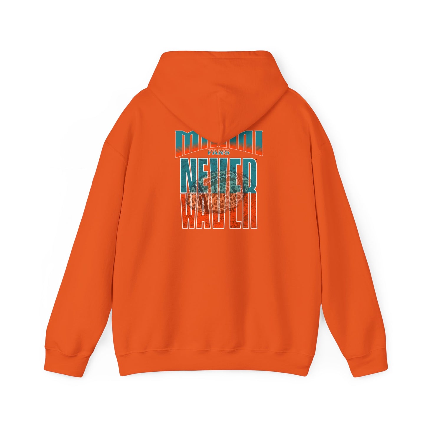 Miami Fans Never Waver W-Leopard Football Unisex Heavy Blend™ Hooded Sweatshirt