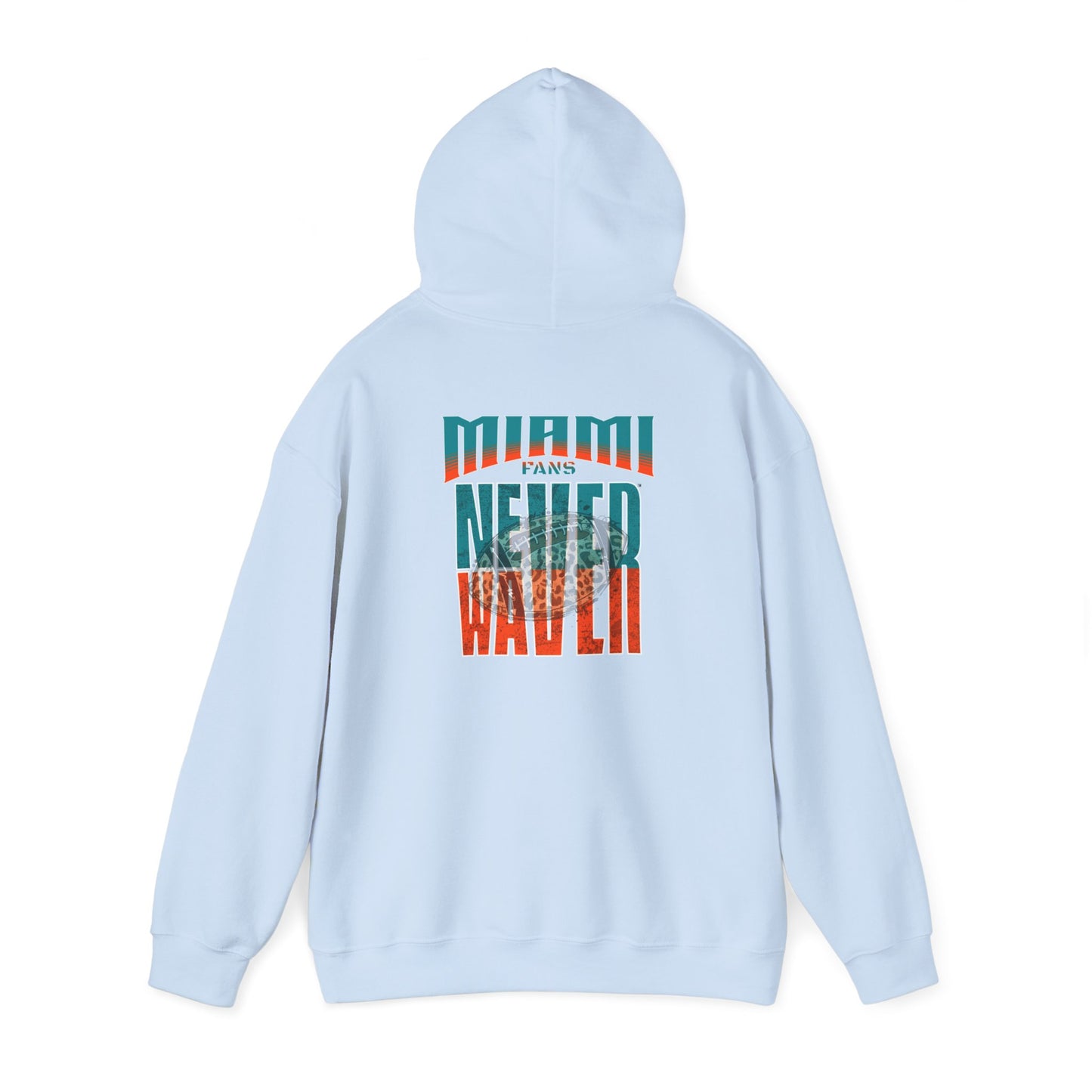 Miami Fans Never Waver W-Leopard Football Unisex Heavy Blend™ Hooded Sweatshirt