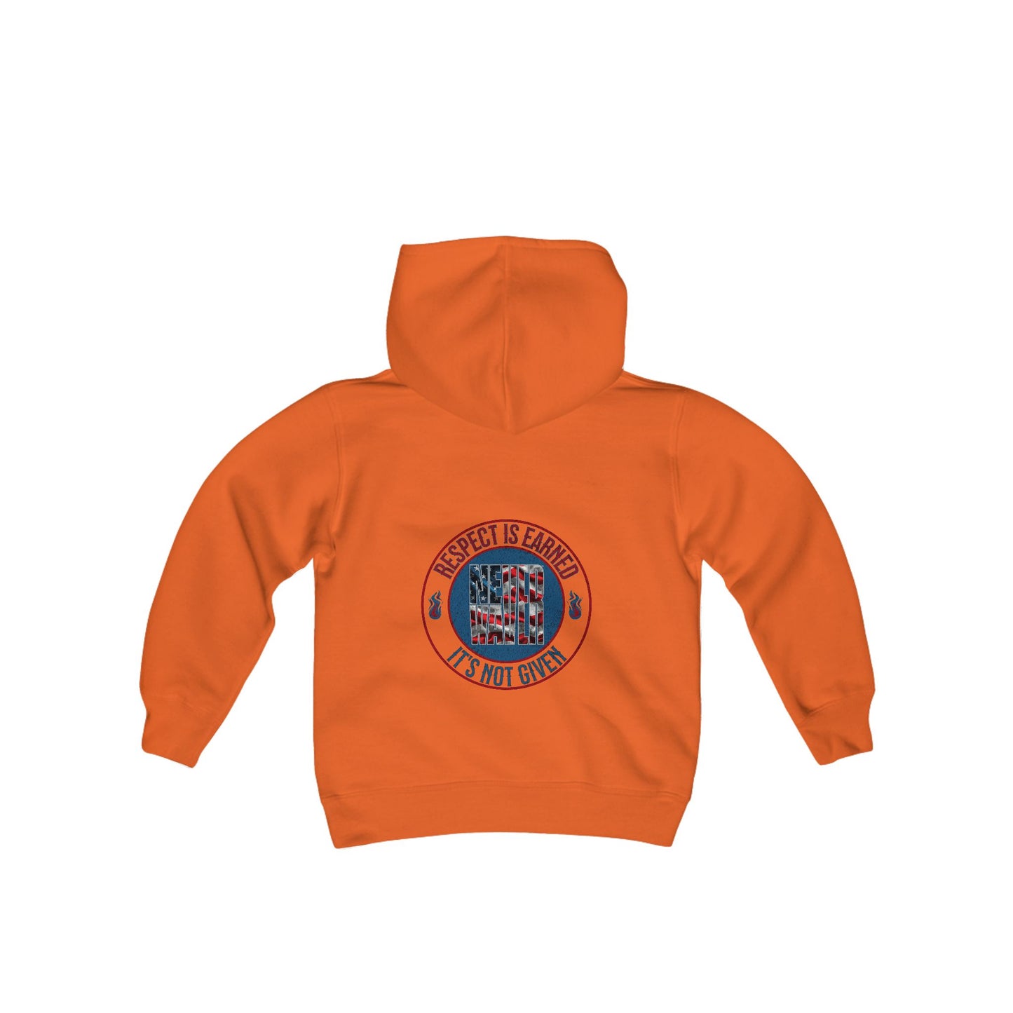 Youth Heavy Blend Hoodie - "Respect is Earned Never Waver Not Given" Motivational Sweatshirt