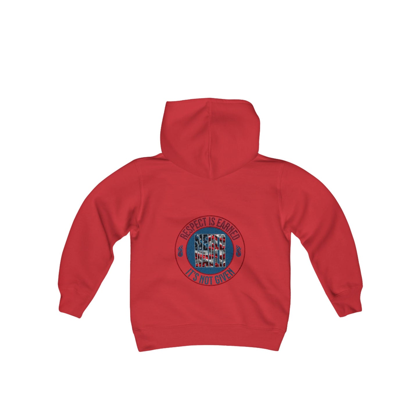 Youth Heavy Blend Hoodie - "Respect is Earned Never Waver Not Given" Motivational Sweatshirt