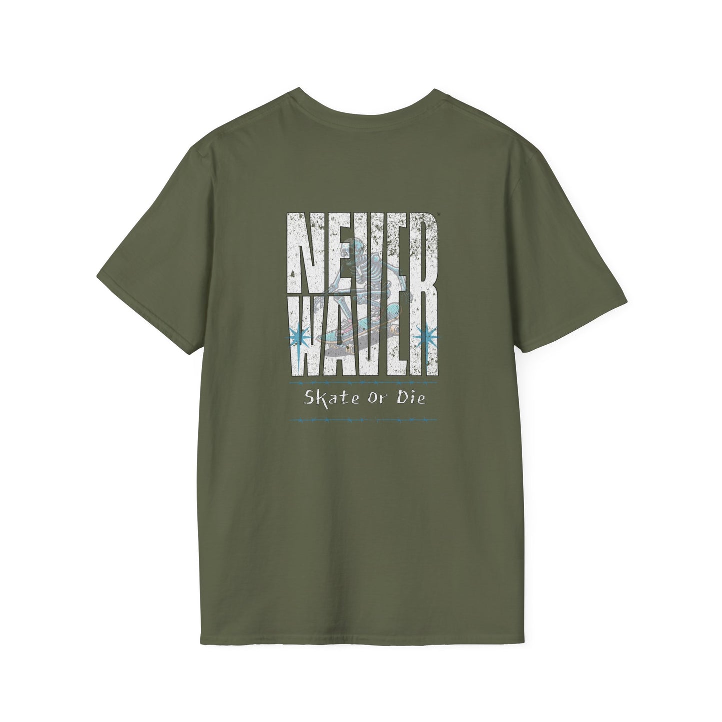 Never Waver Skate or Die Unisex Softstyle T-Shirt