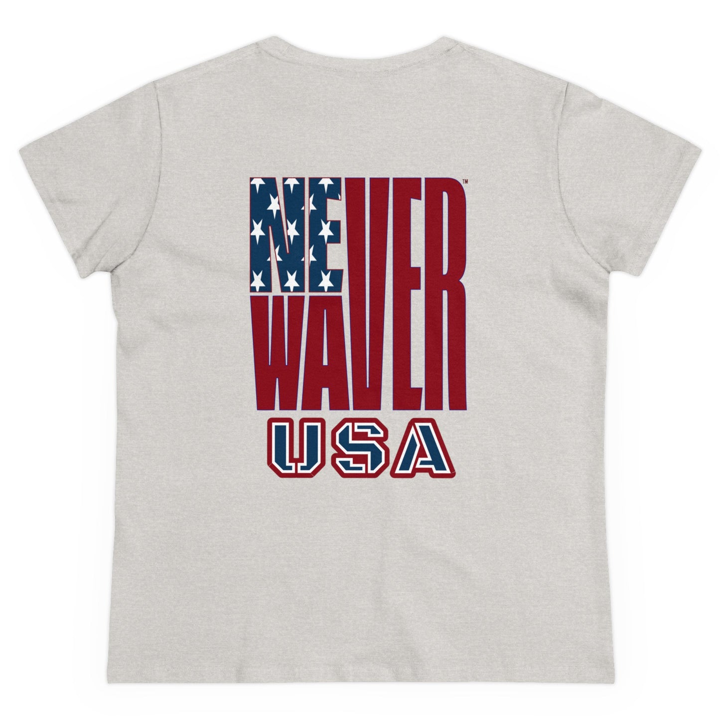 Never Waver USA Women's Midweight Cotton Tee