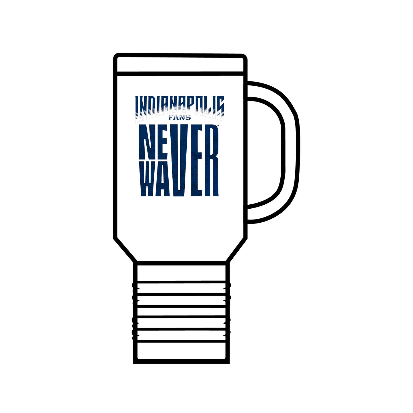 Indianapolis Fans Never Waver Insulated Travel Mug, 40oz