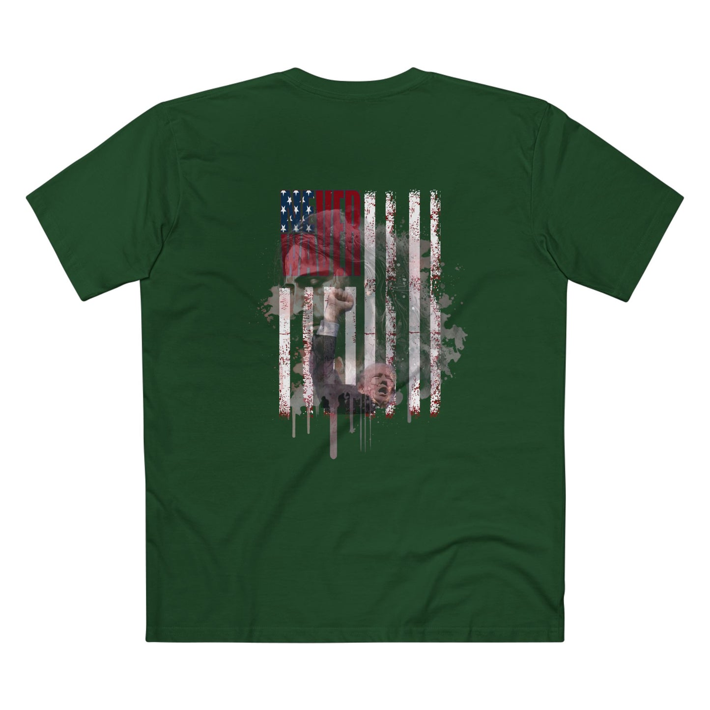 Never Waver Jesus Protecting America And Trump Men's Staple Tee