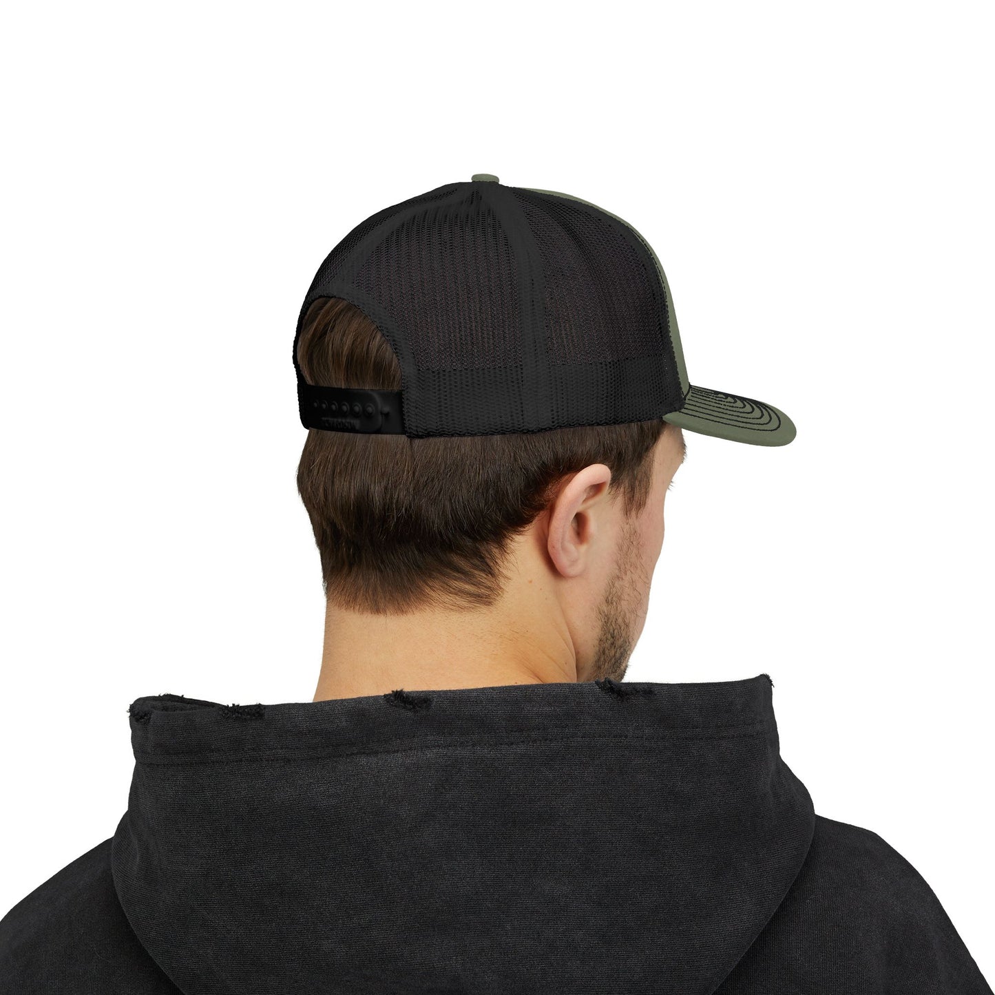 Never Waver Embroidered Snapback Trucker Cap