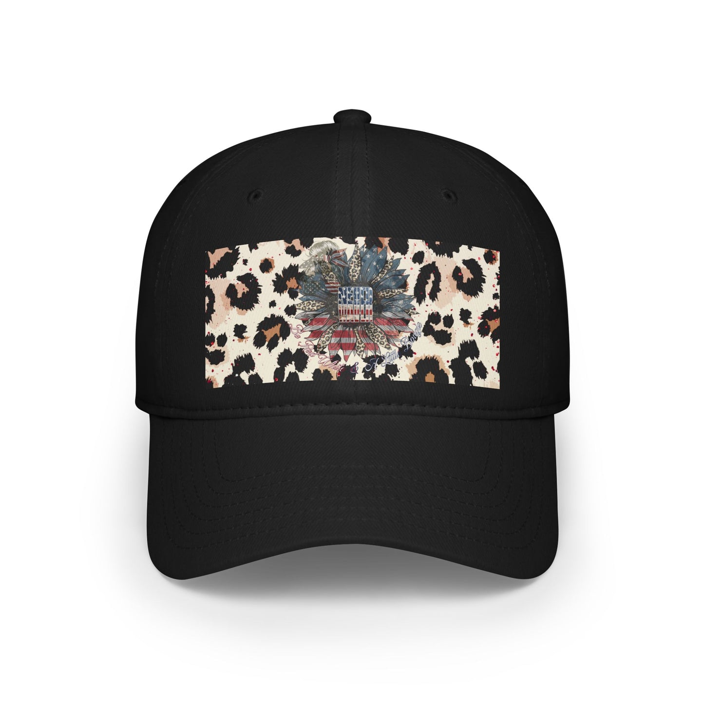 Never Waver Be Red White and A Little Bougie, With this Patriotic Animal Print Baseball Cap