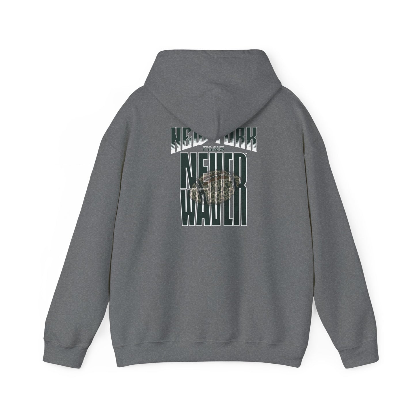 New York  Fans Never Waver W-Leopard Football Unisex Heavy Blend™ Hooded Sweatshirt