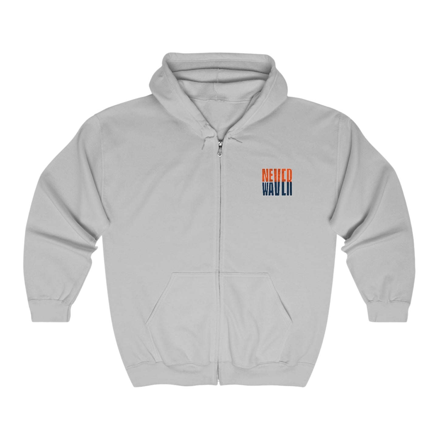 Denver Fans Never Waver Unisex Heavy Blend™ Full Zip Hooded Sweatshirt