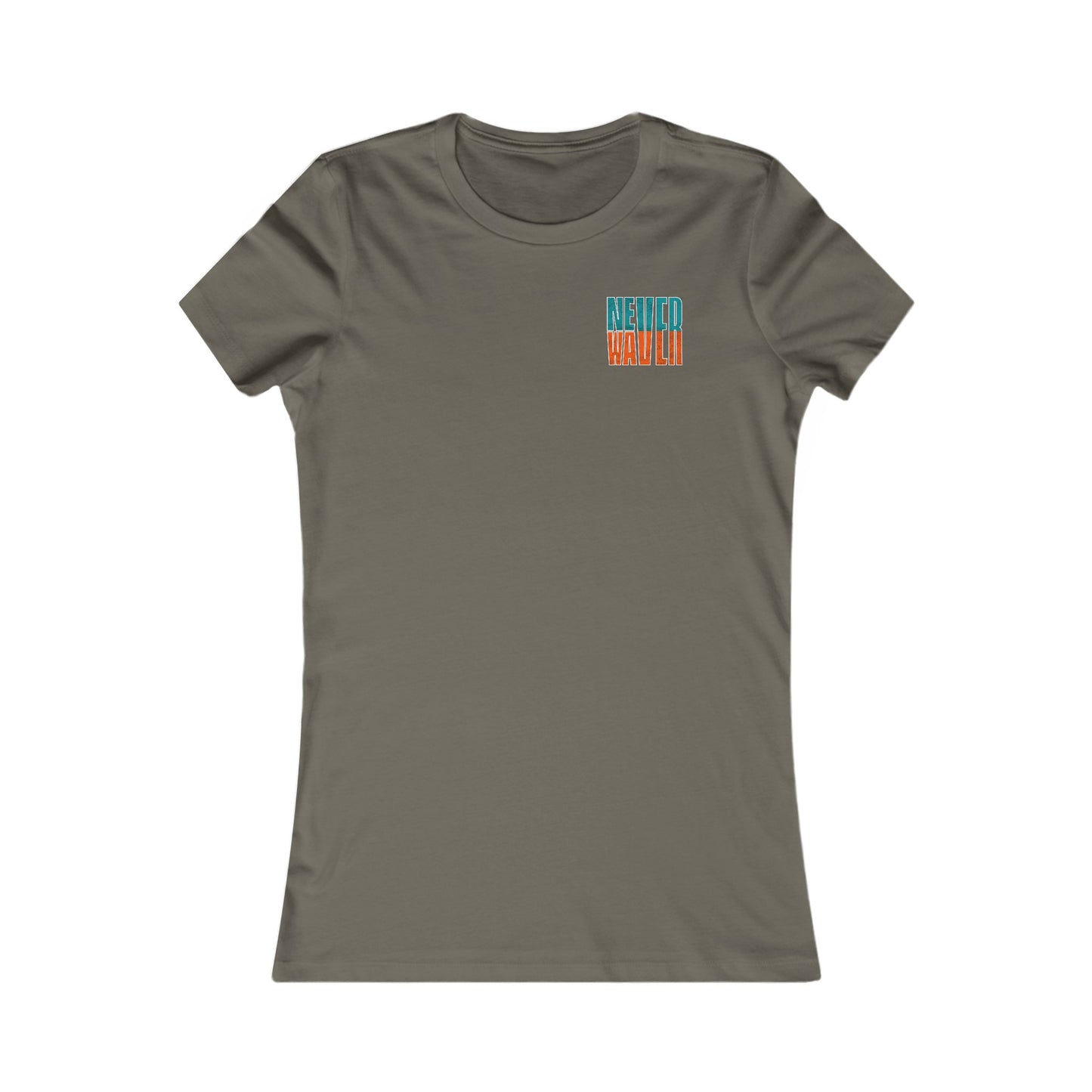 Miami Fans Never Waver W-Leopard Football Women's Favorite Tee