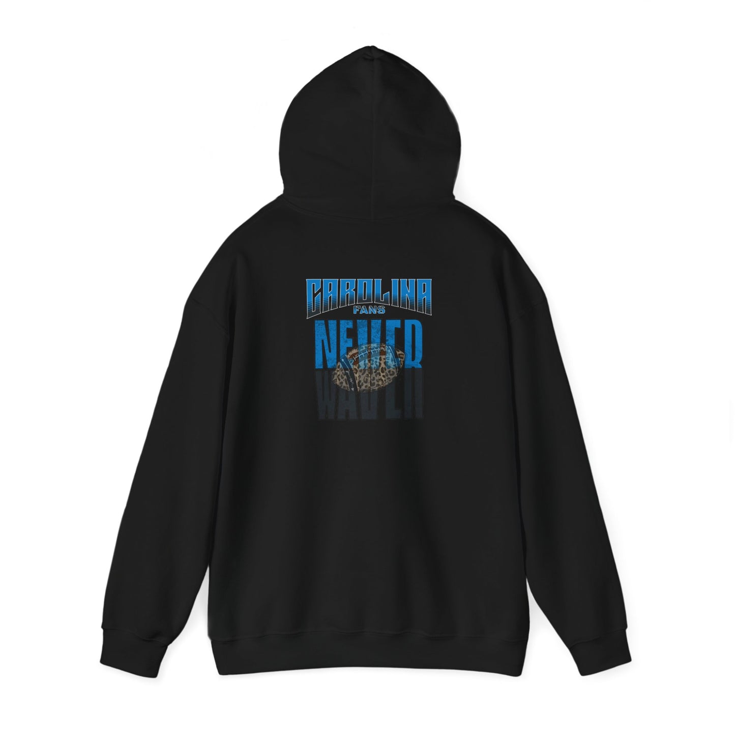 Carolina  Fans Never Waver W-Leopard Football Unisex Heavy Blend™ Hooded Sweatshirt