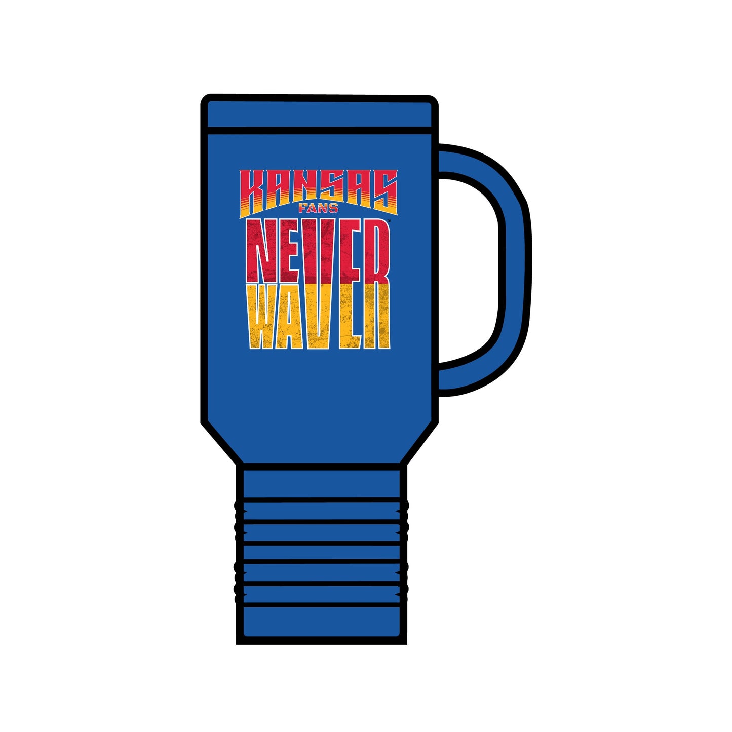 Kansas Fans Never Waver Insulated Travel Mug, 40oz