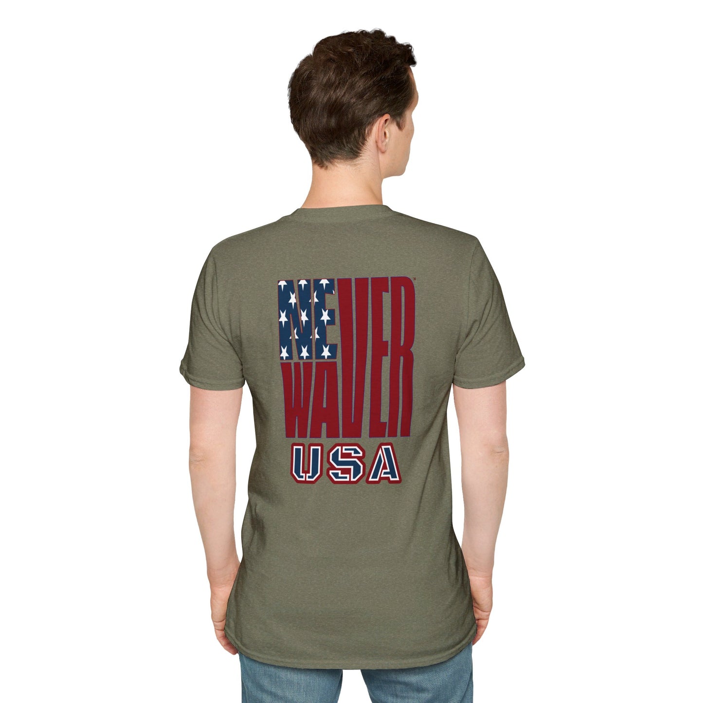 Never Waver USA Unisex Softstyle T-Shirt