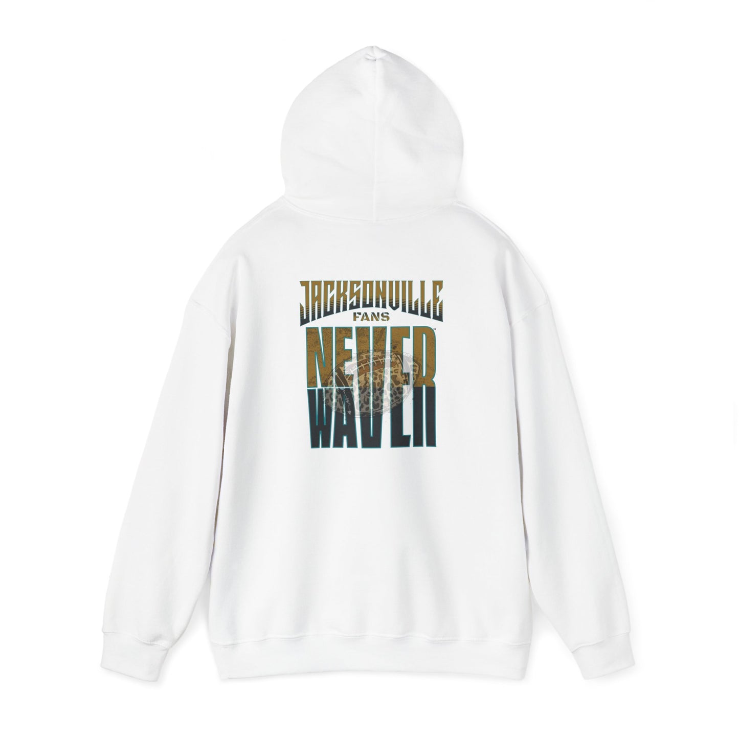 Jacksonville Fans Never Waver W-Leopard Football Unisex Heavy Blend™ Hooded Sweatshirt