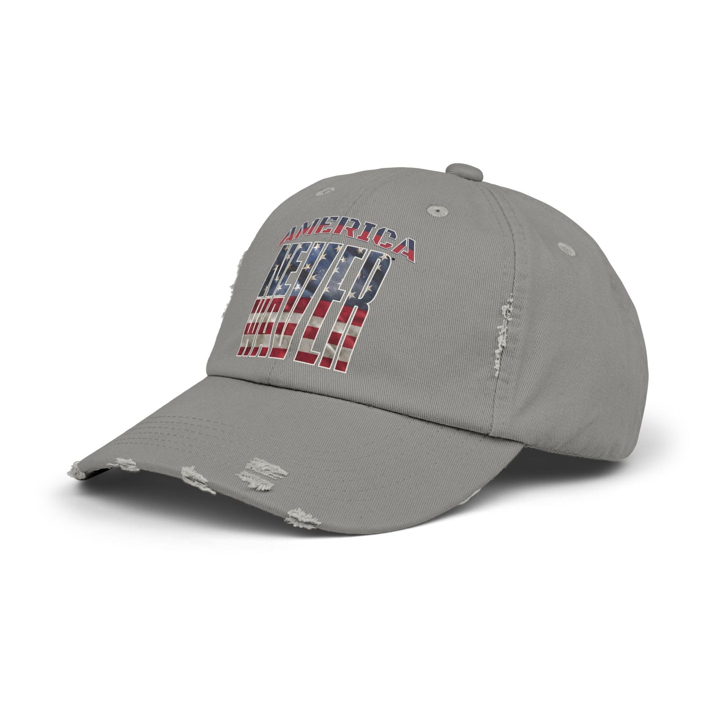 America Never Waver Unisex Distressed Cap