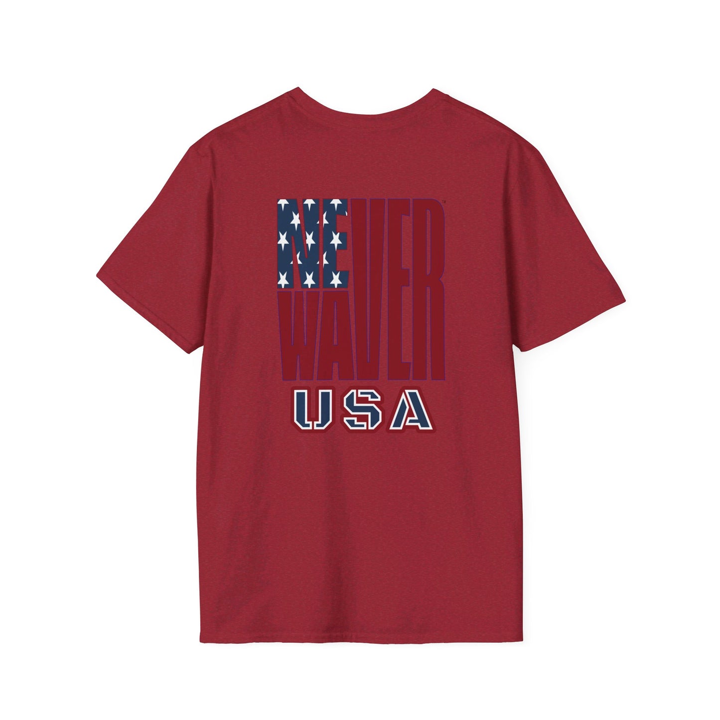 Never Waver USA Unisex Softstyle T-Shirt