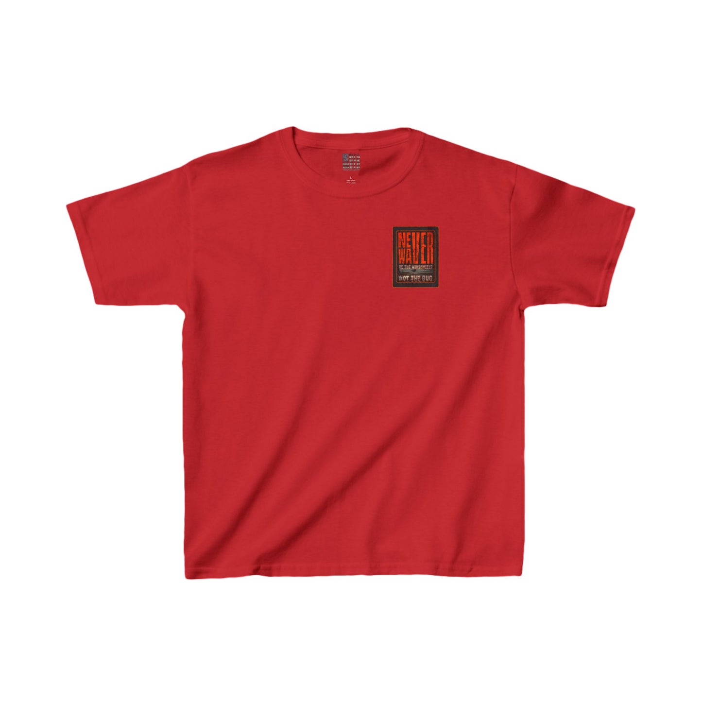 Kids Heavy Cotton™ Tee -Never Waver be the Windshield- Stylish, Comfortable Everyday Wear