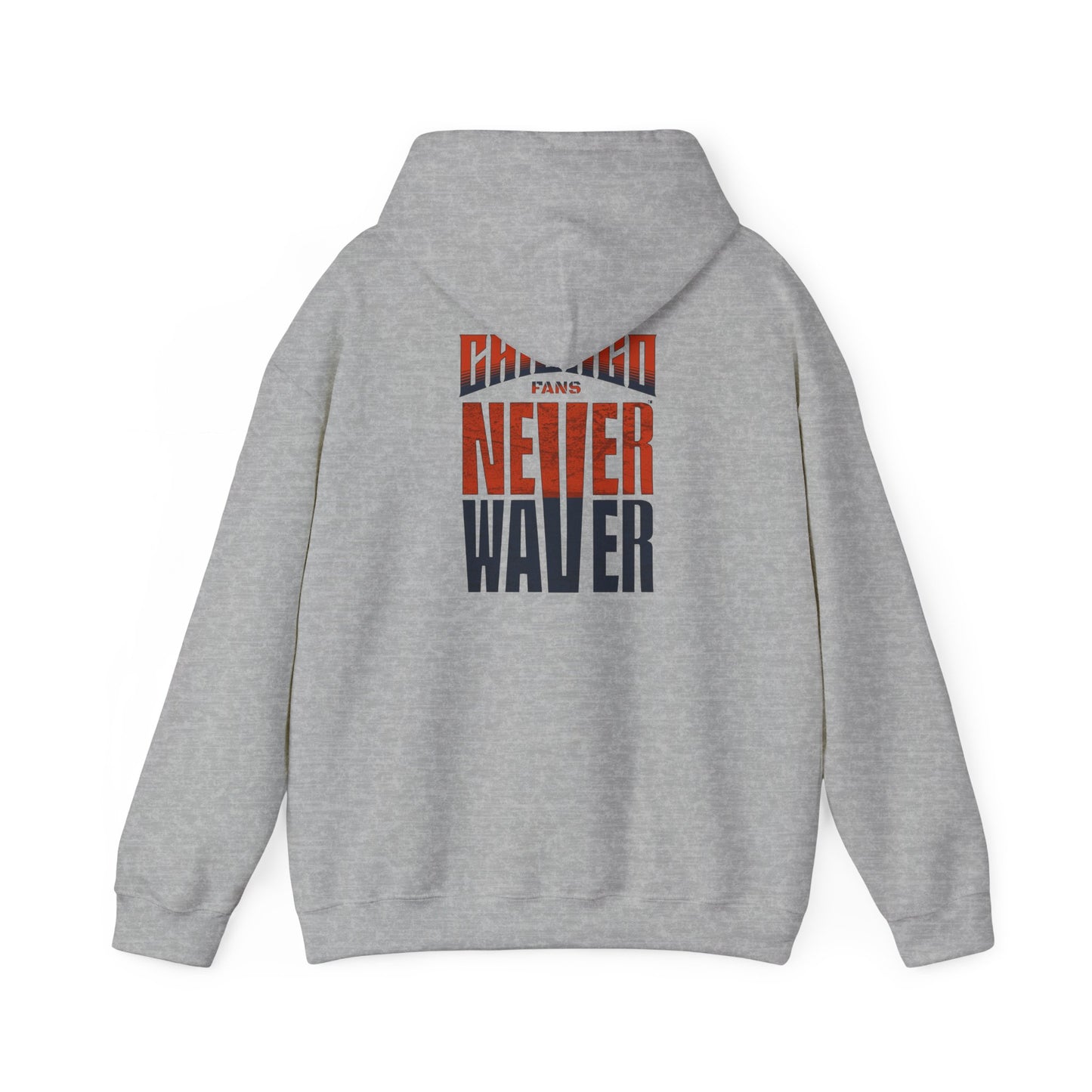 Unisex Heavy Blend™ Hooded Sweatshirt - 'Chicago Fans Never Waver' Motivational Apparel