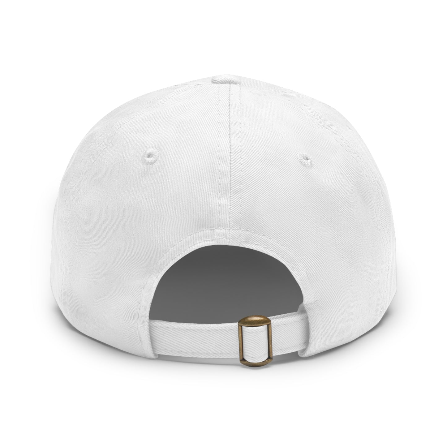 Never Waver Dad Hat with Leather Patch (Rectangle)