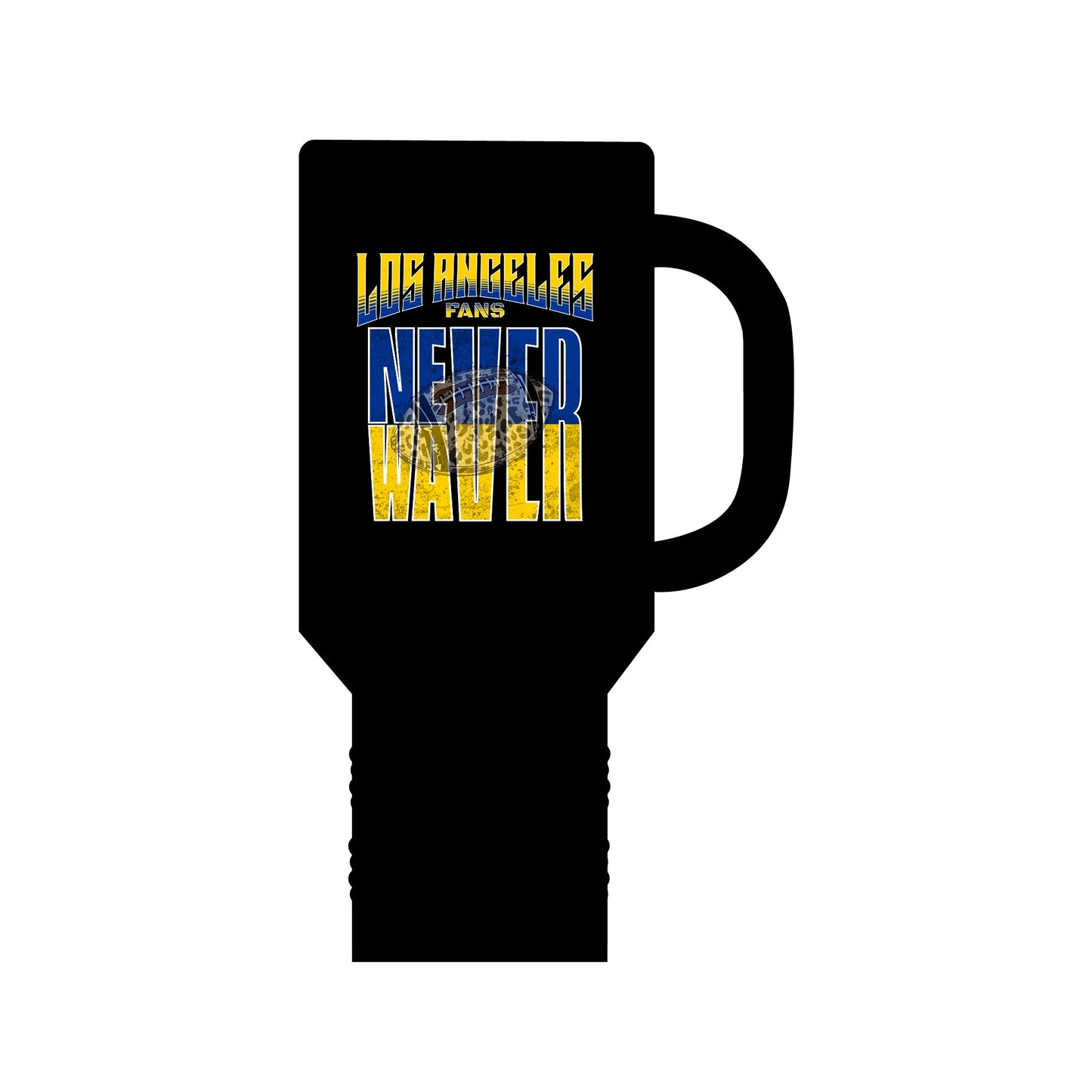 Los Angeles Fans Never Waver W-Leopard Football Insulated Travel Mug, 40oz