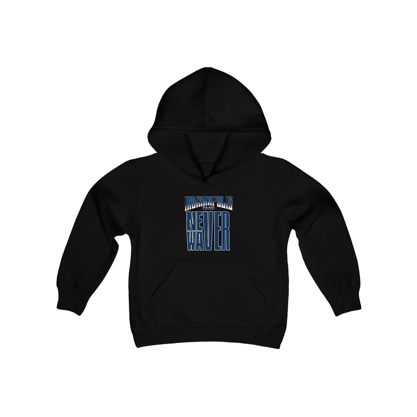 Indianapolis Fans Never Waver Youth Heavy Blend Hooded Sweatshirt