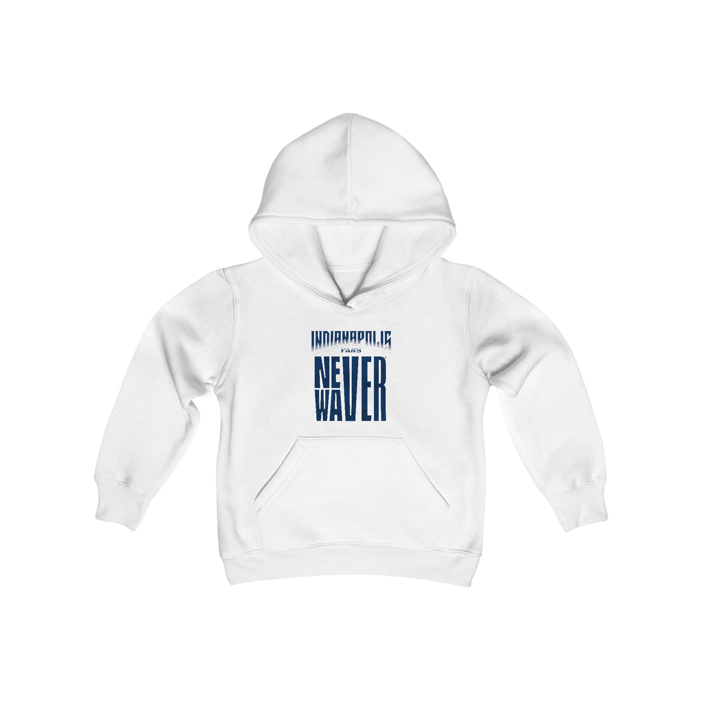 Indianapolis Fans Never Waver Youth Heavy Blend Hooded Sweatshirt