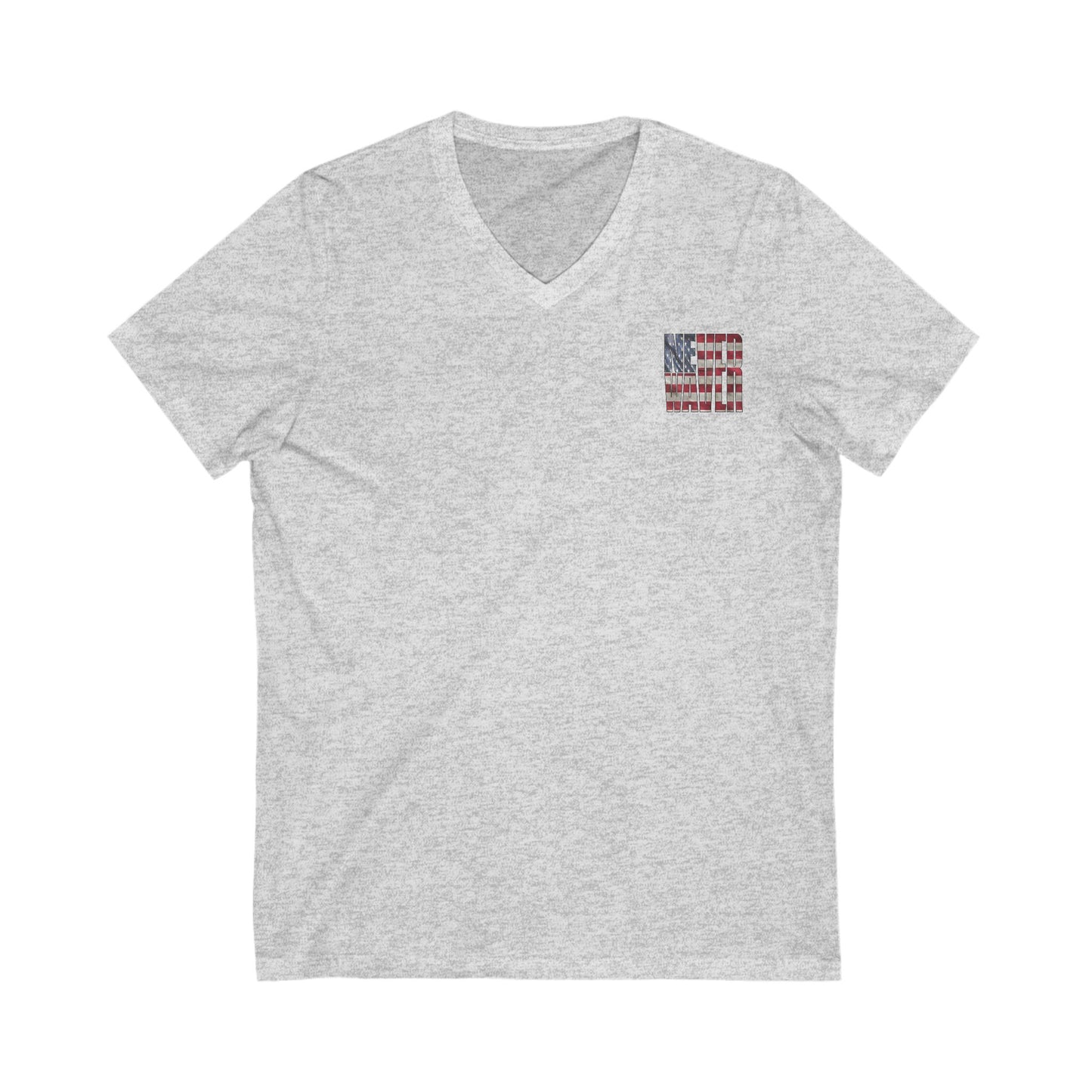 Never Waver Be Red White and a Little Bougie Unisex Jersey Short Sleeve V-Neck Tee