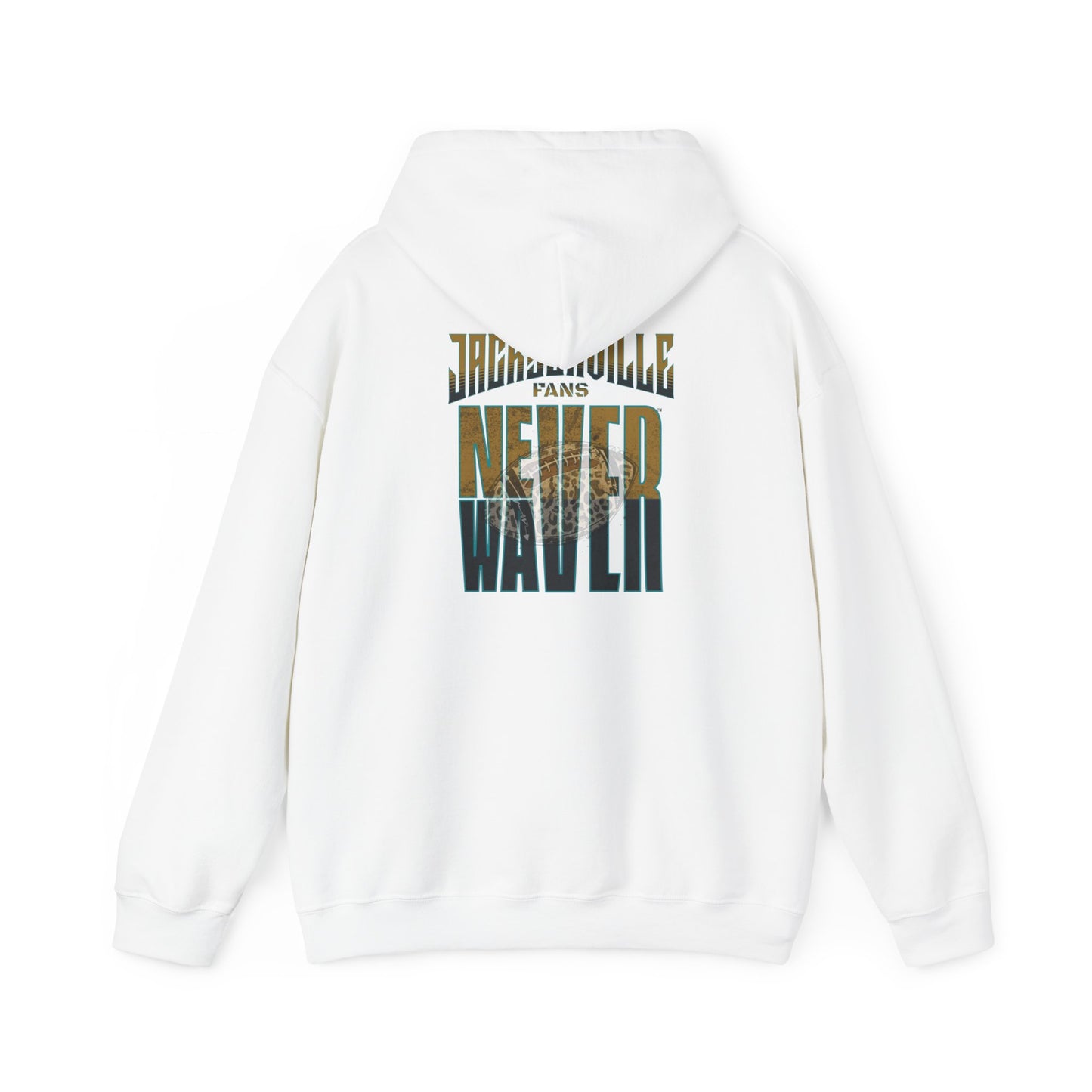 Jacksonville Fans Never Waver W-Leopard Football Unisex Heavy Blend™ Hooded Sweatshirt