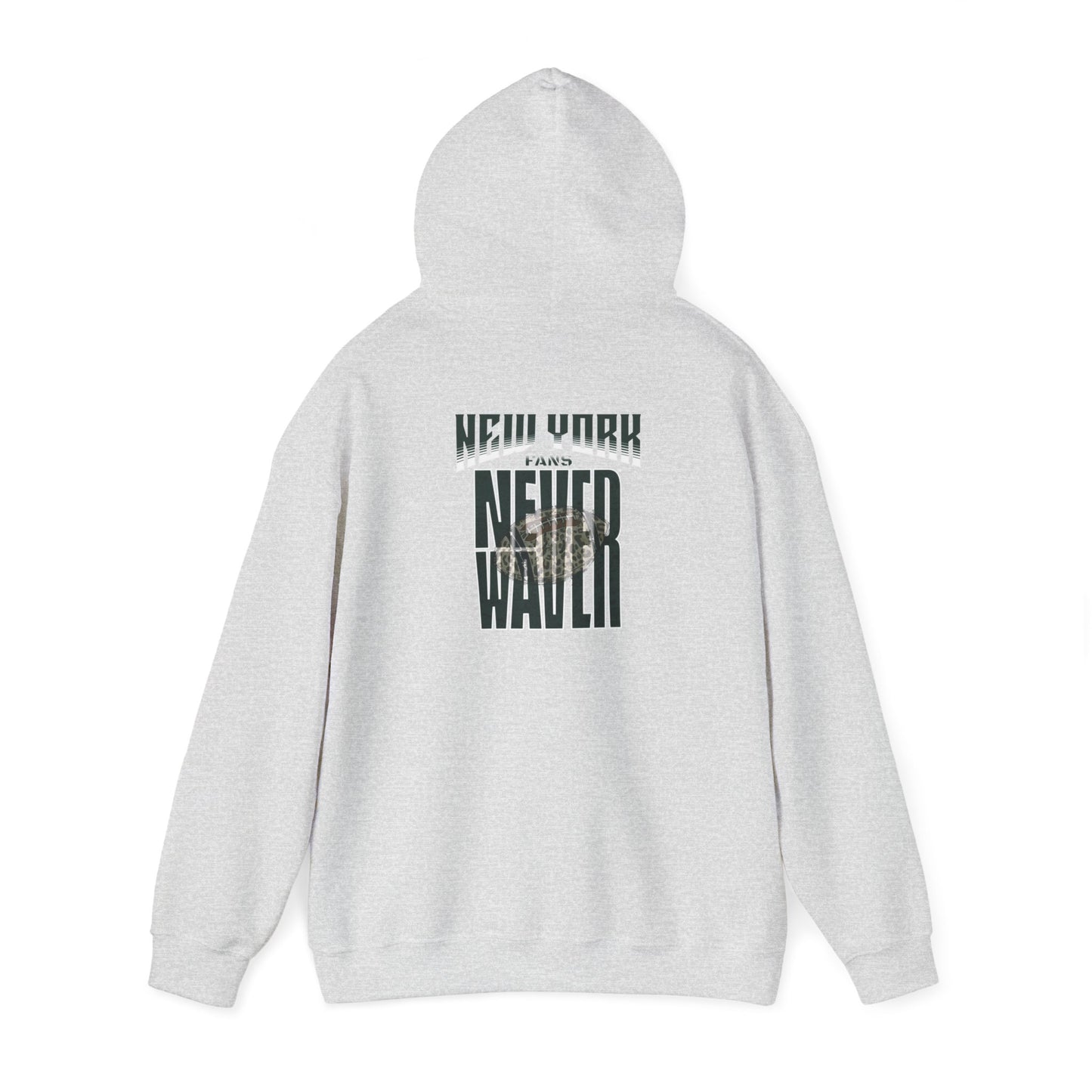 New York  Fans Never Waver W-Leopard Football Unisex Heavy Blend™ Hooded Sweatshirt