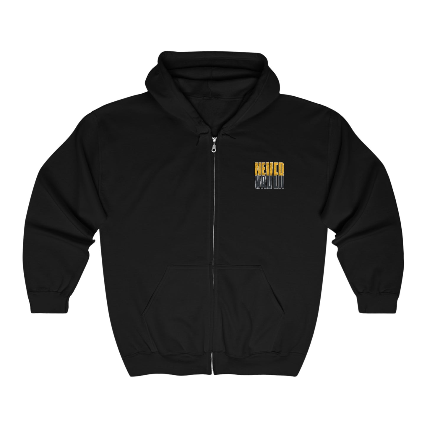 Pittsburgh Fans Never Waver Unisex Heavy Blend™ Full Zip Hooded Sweatshirt