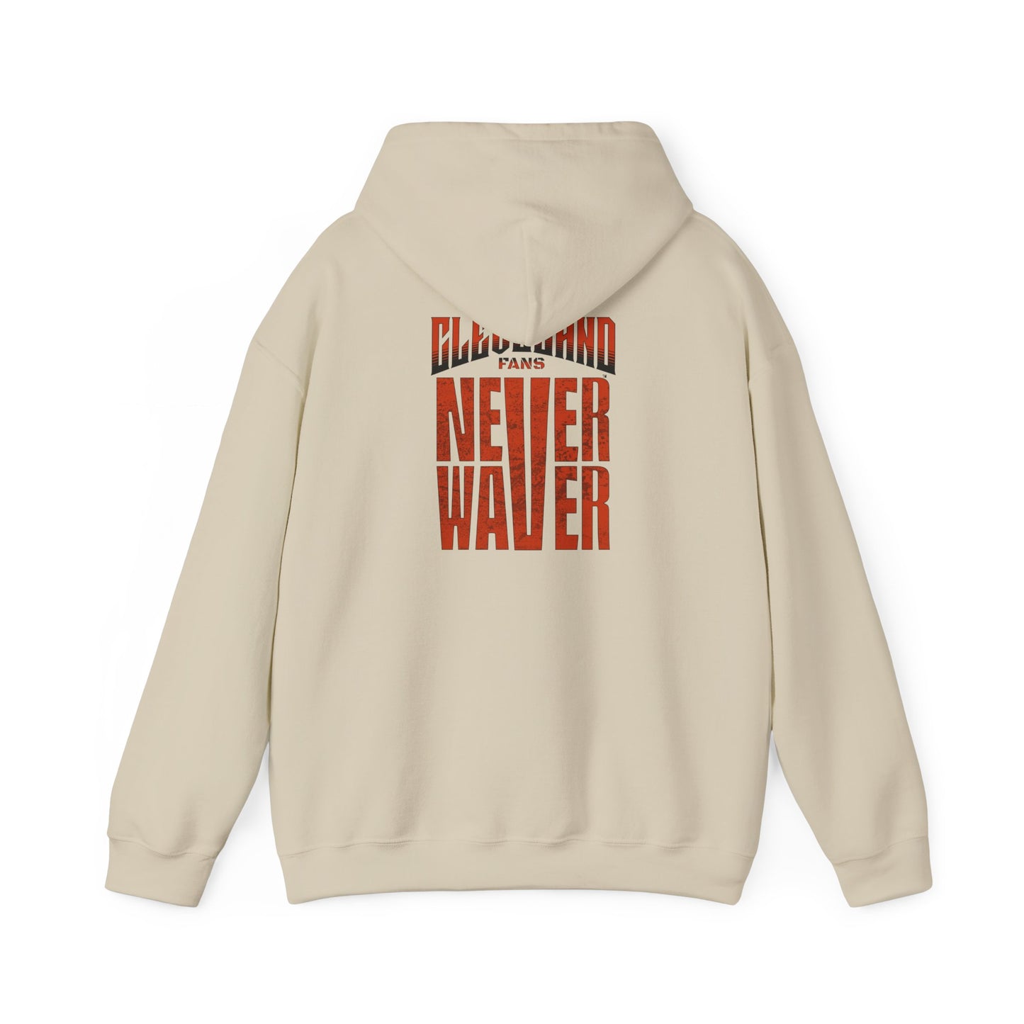 Cleveland Fans Never Waver Unisex Hooded Sweatshirt - Heavy Blend™