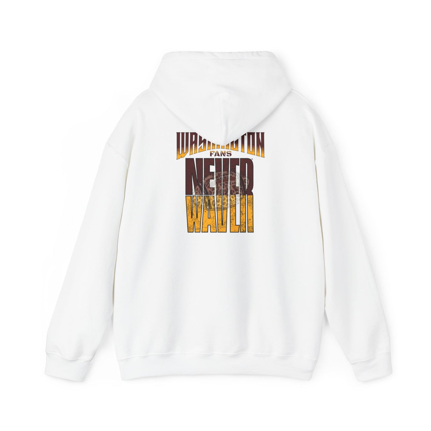 Washington Fans Never Waver W-Leopard Football Unisex Heavy Blend™ Hooded Sweatshirt