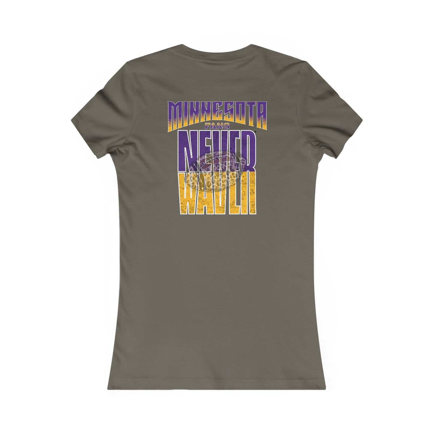 Minnesota Fans Never Waver W-Leopard Football Women's Favorite Tee