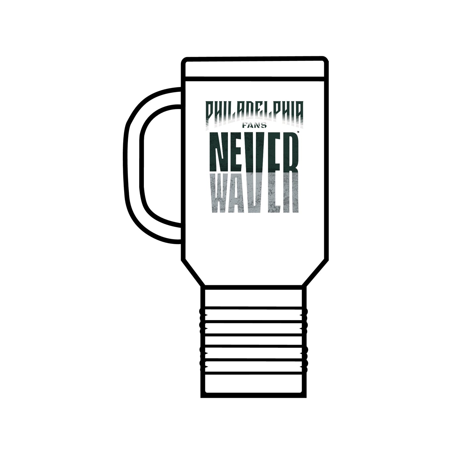 Philadelphia Fans Never Waver Insulated Travel Mug, 40oz