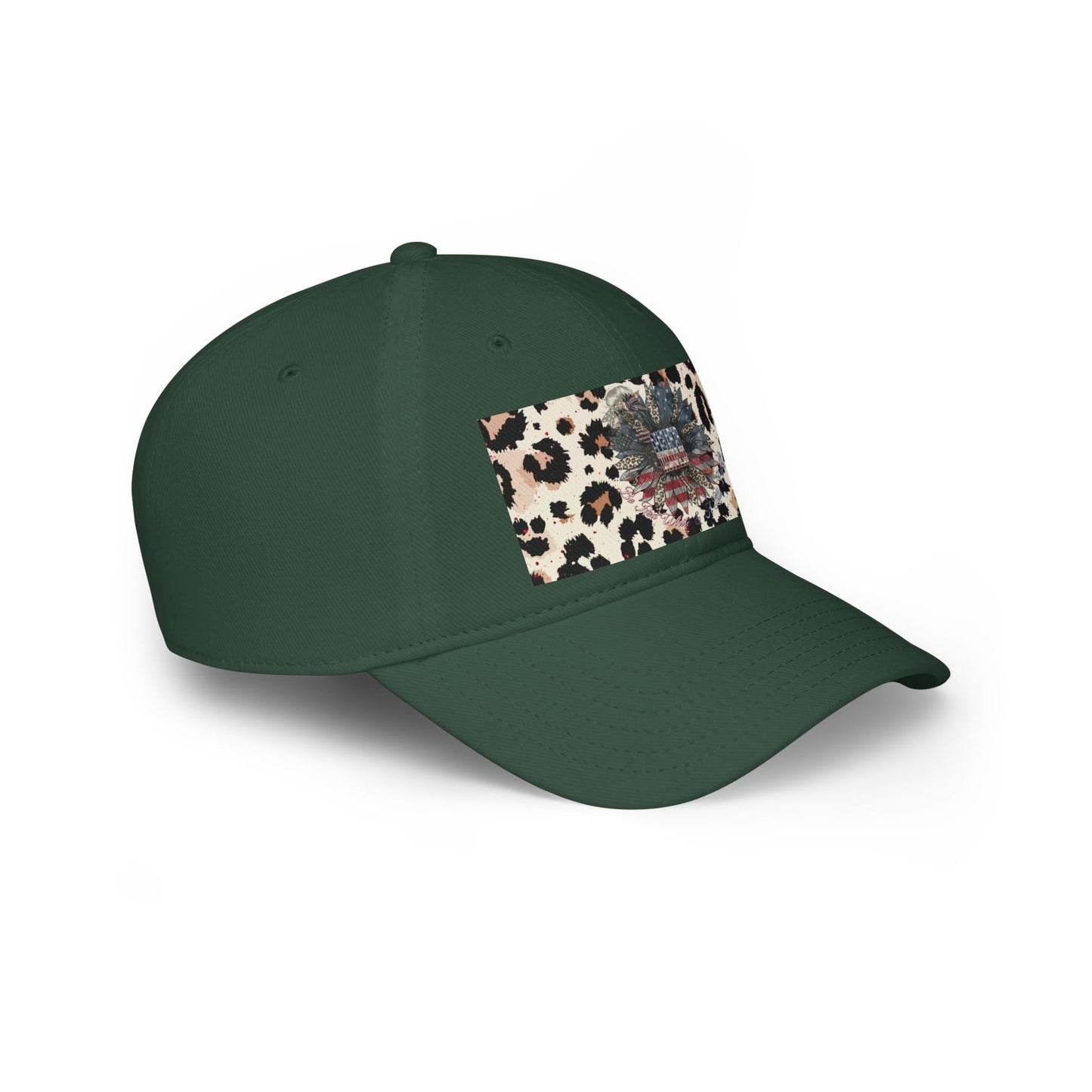 Never Waver Be Red White and A Little Bougie, With this Patriotic Animal Print Baseball Cap