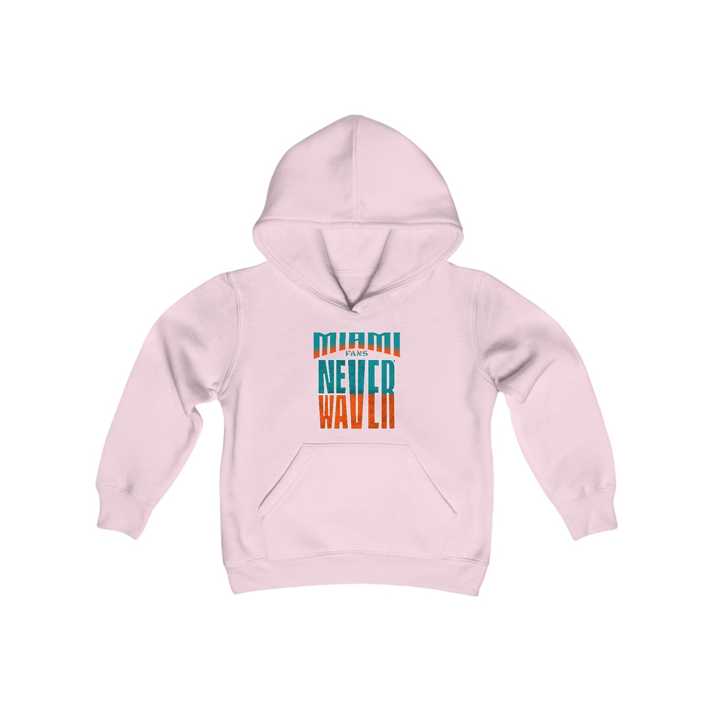 Miami Fans Never Waver Youth Heavy Blend Hooded Sweatshirt