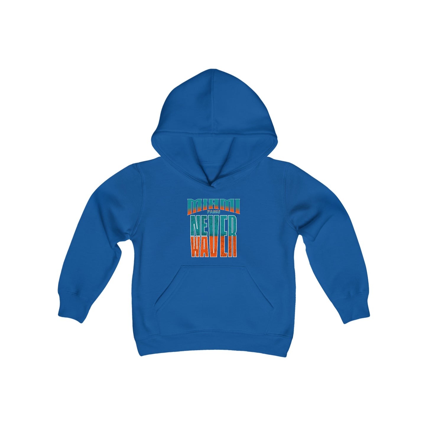 Miami Fans Never Waver Youth Heavy Blend Hooded Sweatshirt