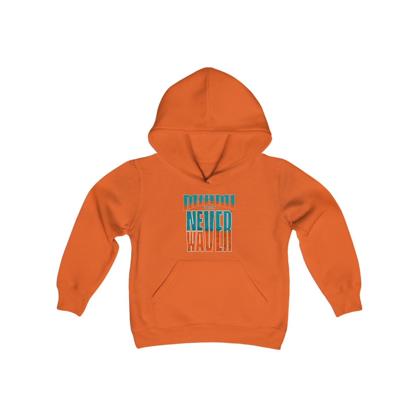 Miami Fans Never Waver Youth Heavy Blend Hooded Sweatshirt