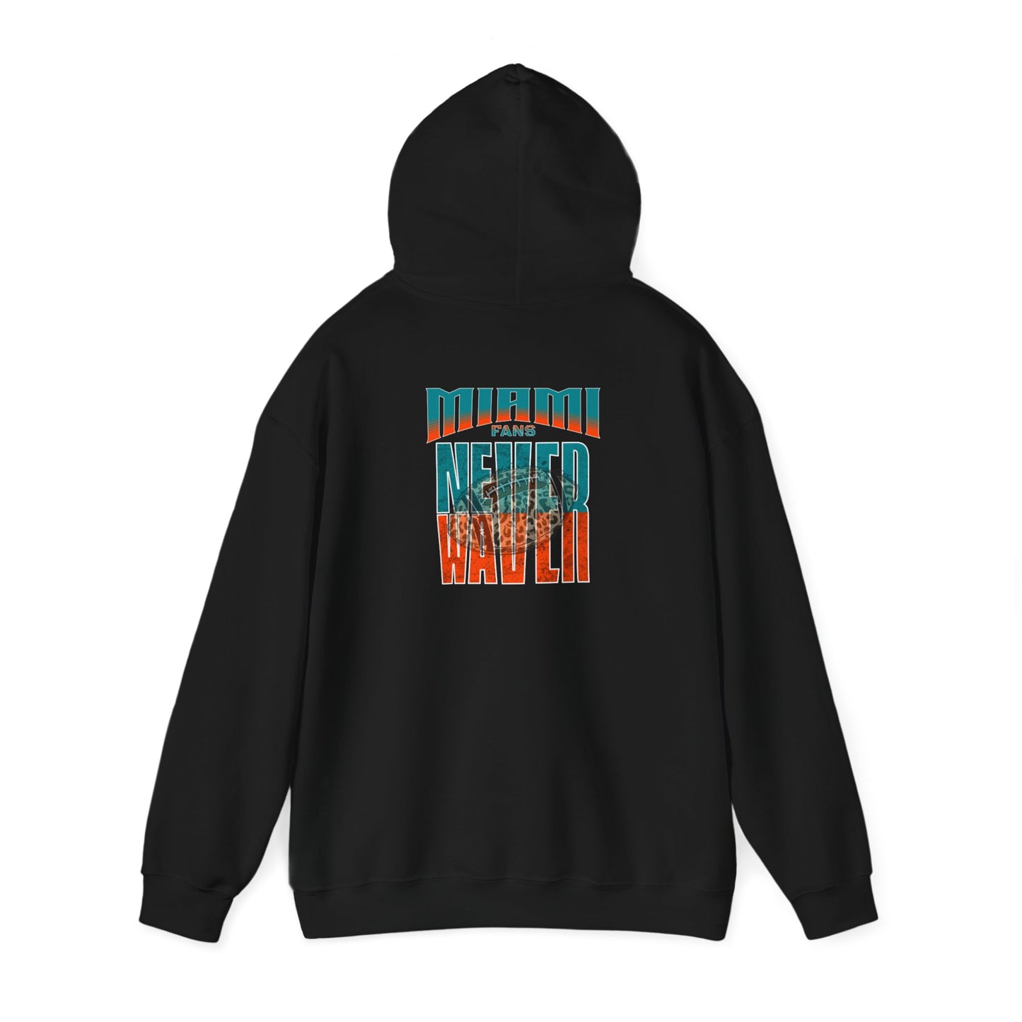 Miami Fans Never Waver W-Leopard Football Unisex Heavy Blend™ Hooded Sweatshirt