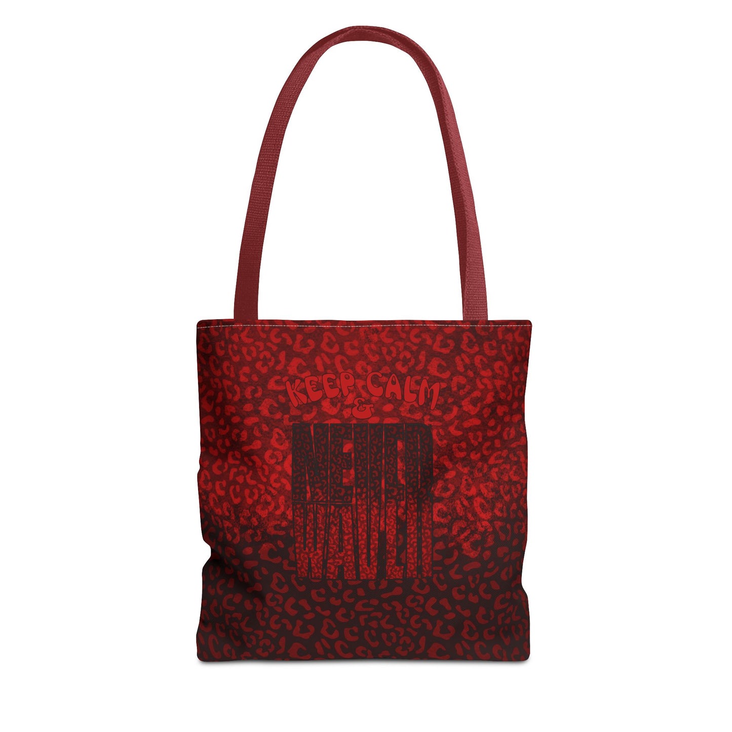 Keep Calm & Never Waver Mamma Red Leopard Tote Bag (AOP)