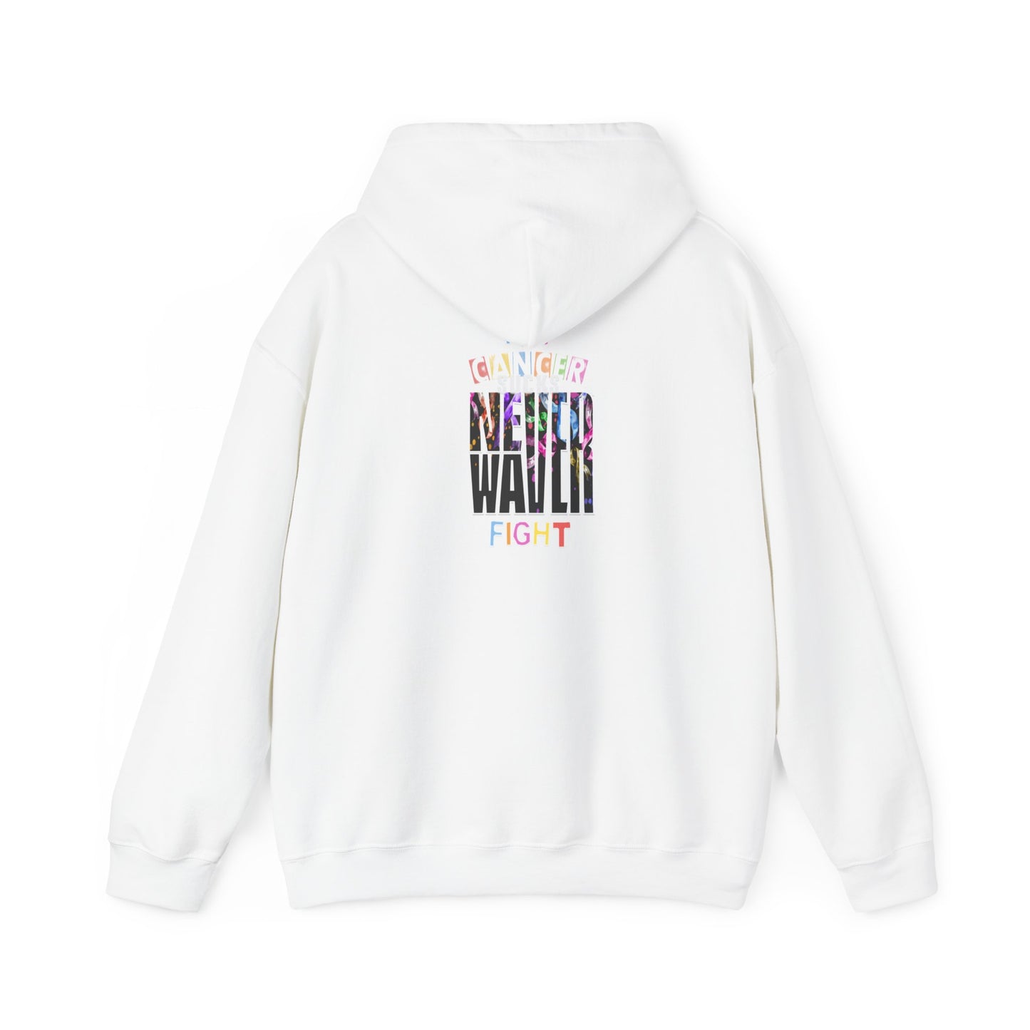 Never Waver All Cancer Sucks  Ribbons Unisex Heavy Blend™ Hooded Sweatshirt