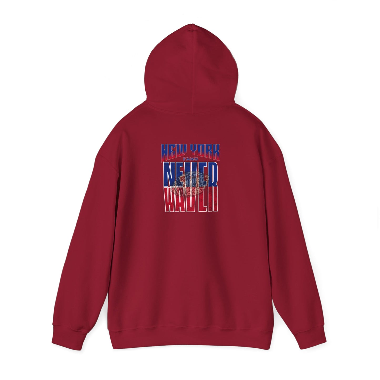 New York Fans Never Waver W-Leopard Football Unisex Heavy Blend™ Hooded Sweatshirt