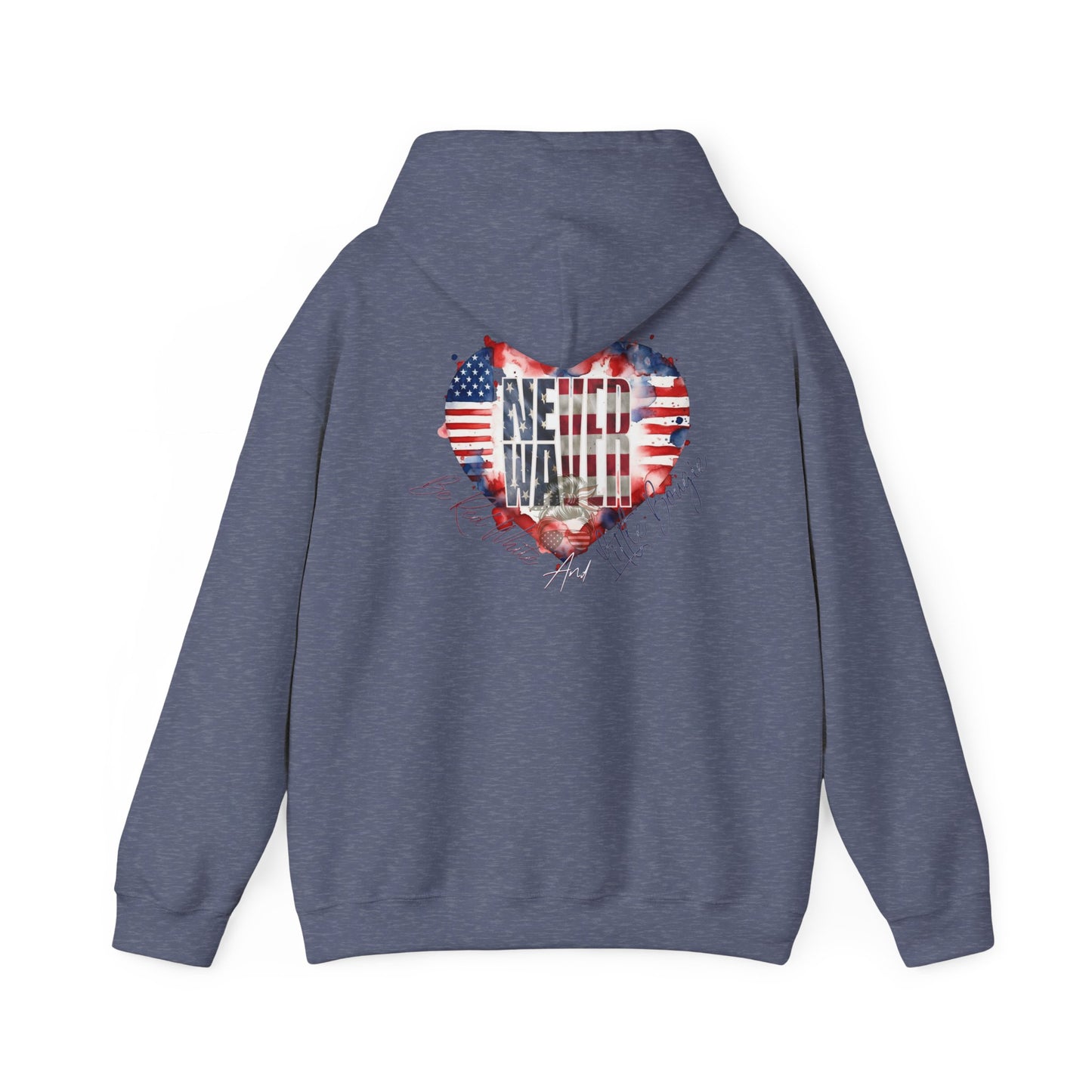 Never Waver Be Red White and a Little Bougie Unisex Heavy Blend™ Hooded Sweatshirt