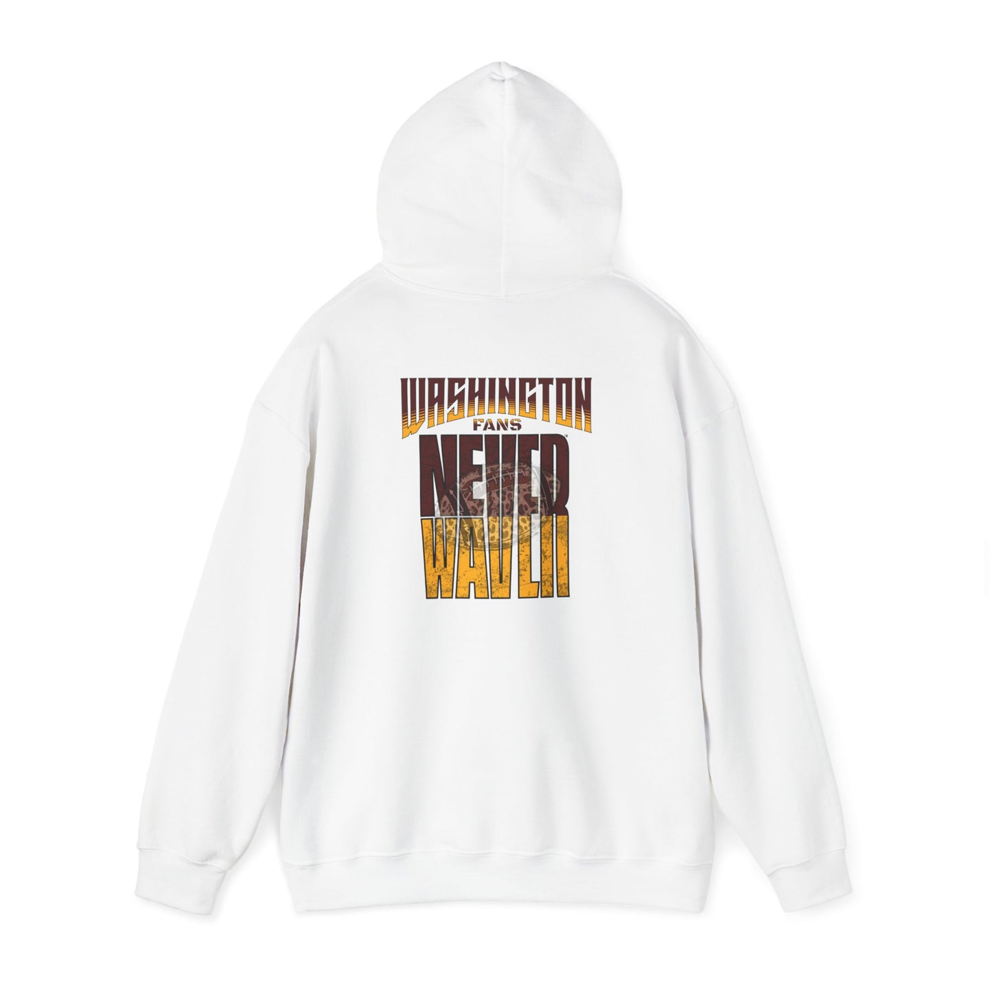 Washington Fans Never Waver W-Leopard Football Unisex Heavy Blend™ Hooded Sweatshirt