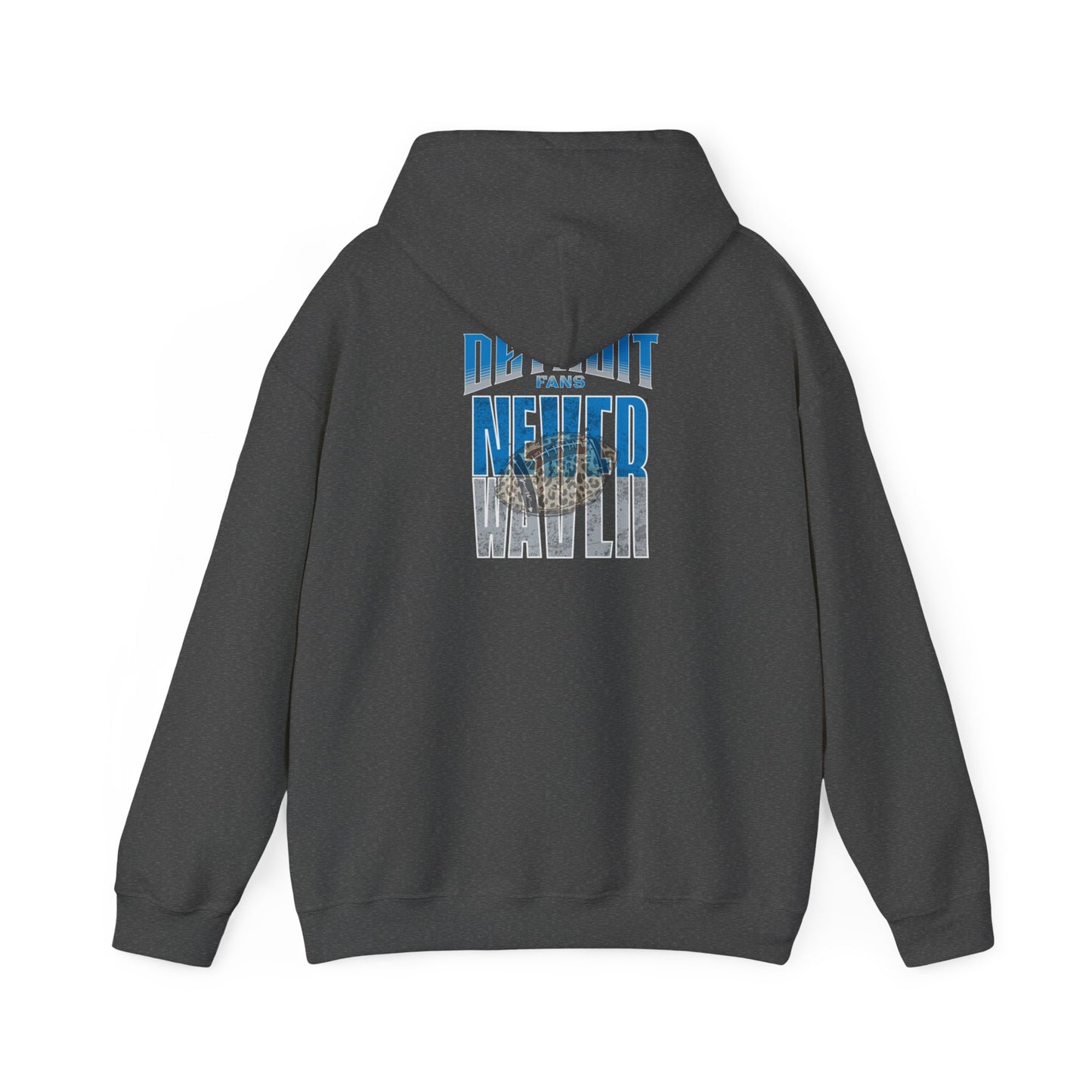 Detroit Fans Never Waver W-Leopard Football Unisex Heavy Blend™ Hooded Sweatshirt