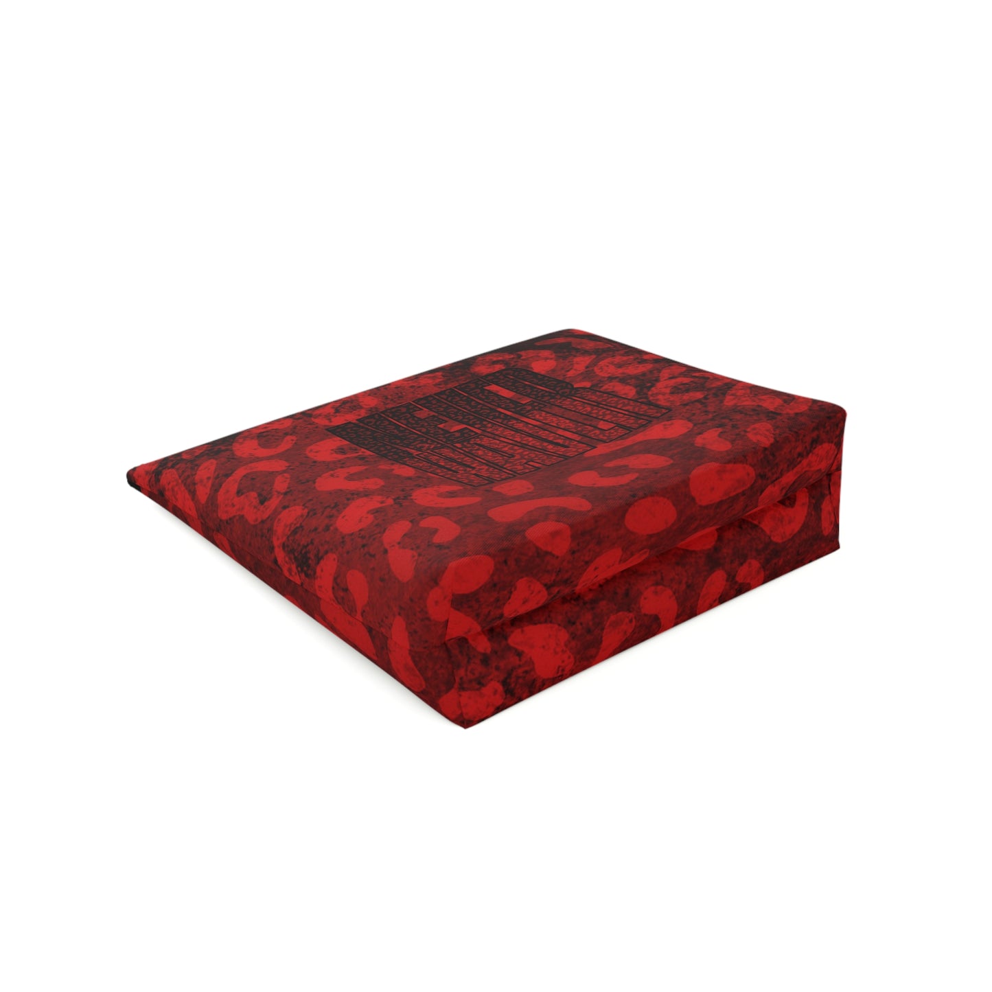 Never Waver Red Leopard Cotton Cosmetic Bag