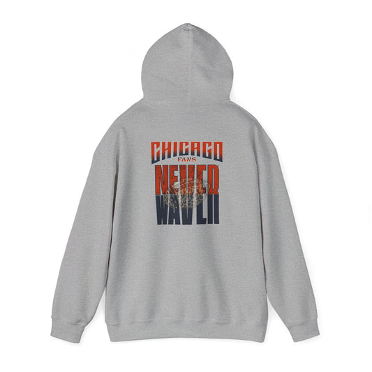 Chicago Fans Never Waver W-Leopard Football Unisex Heavy Blend™ Hooded Sweatshirt